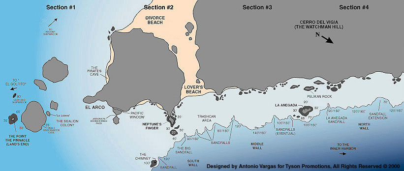 cabo san lucas underwater canyon map