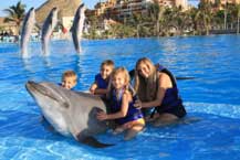 Cabo Dolphins with family