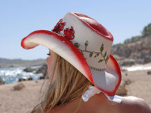 jessica models hats on location in cabo san lucas mexico