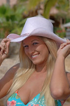michelle models cabo hats on location in cabo san lucas mexico
