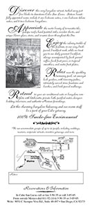 The Bungalows Breakfast Inn - Rack Card - back