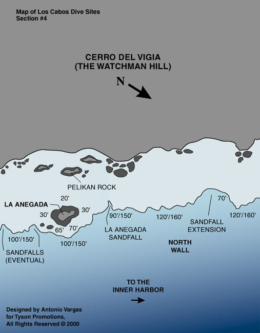 Map of Los Cabos Dive Sites