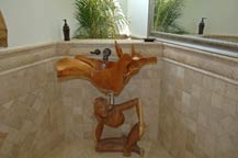 Recycled wood used in bath - Green Homes of Cabo San Lucas
