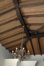 Recyclyed wood was used for this ceiling - Green Homes of Cabo San Lucas