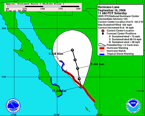 hurricane lane location chart