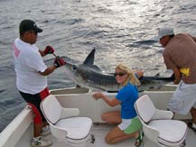 deanna wilson - striped marlin - fishing in cabo san lucas